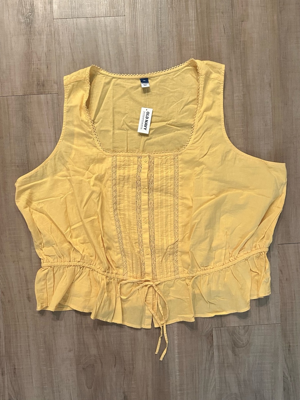 NWT Plus Size 3X Old Navy Peplum Lace Trim Chemise Blouse